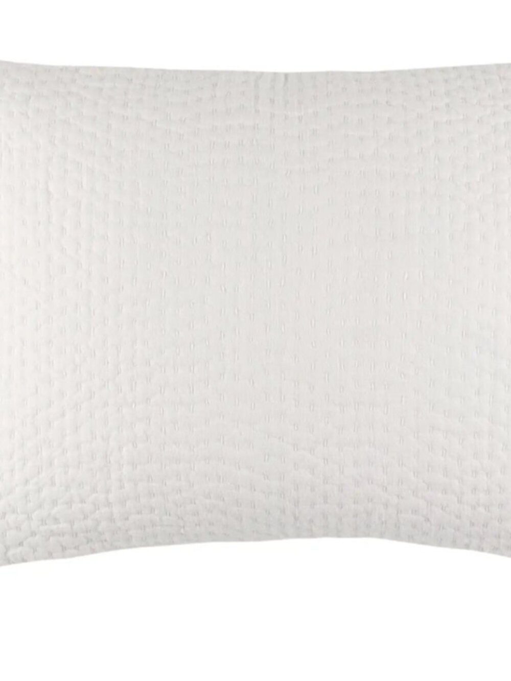 NEW Annie Selke SEYCHELLES Dove White Quilted Standard Pillow Sham 20" x 26"